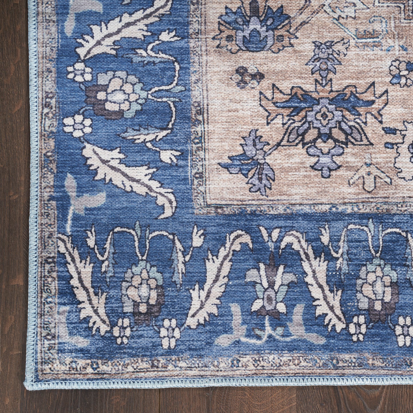 Nourison Grand Washables 5'3" x 7'3" Denim Vintage Indoor Rug