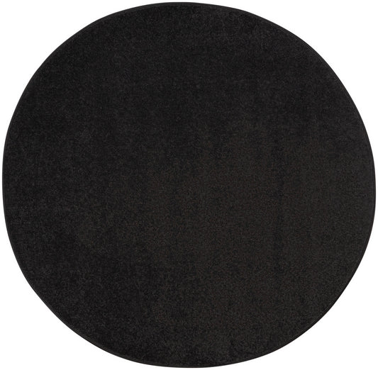 Nourison Nourison Essentials 4' x Round Black Outdoor Rug