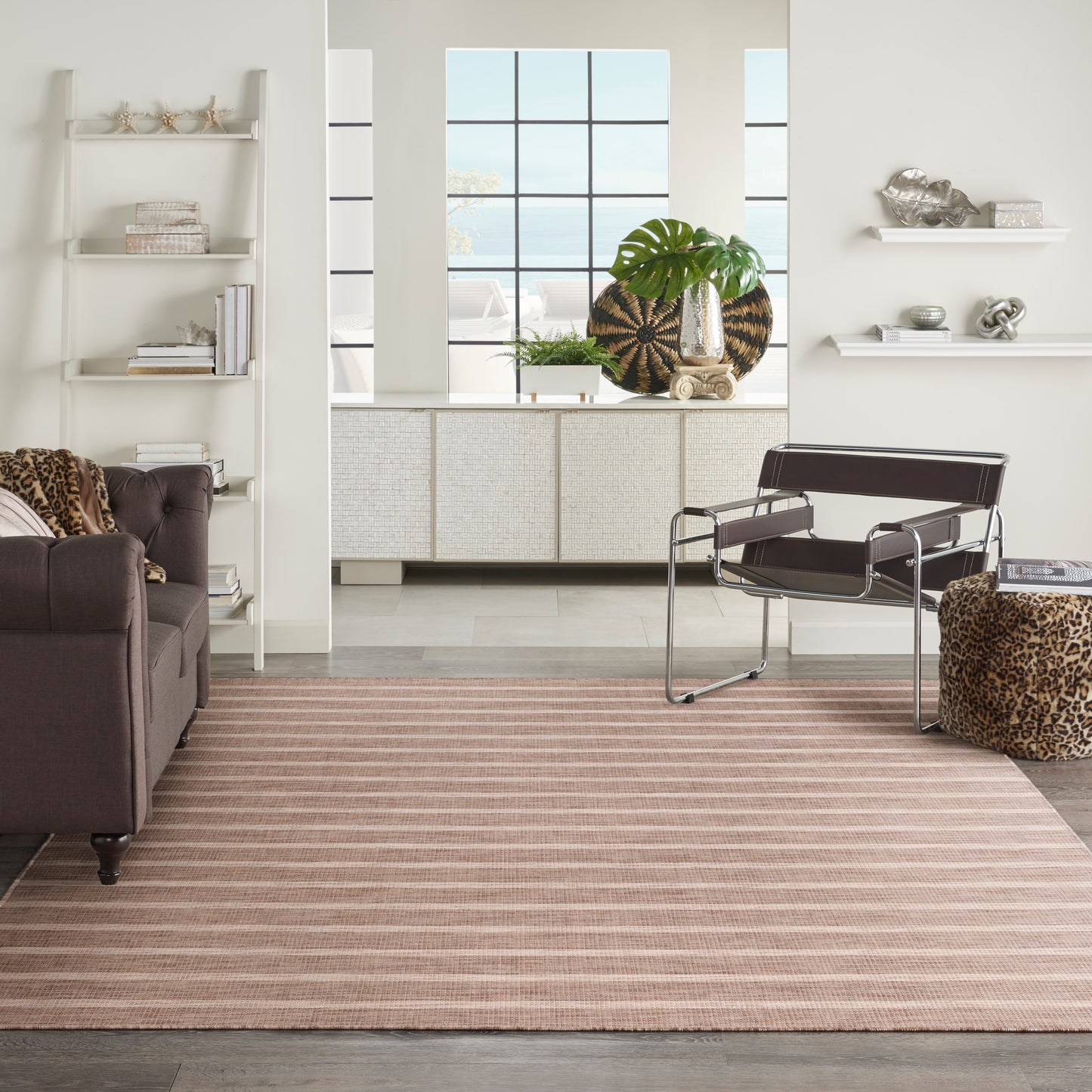 Nourison Positano 9' x 12' Natural Ivory Modern Rug