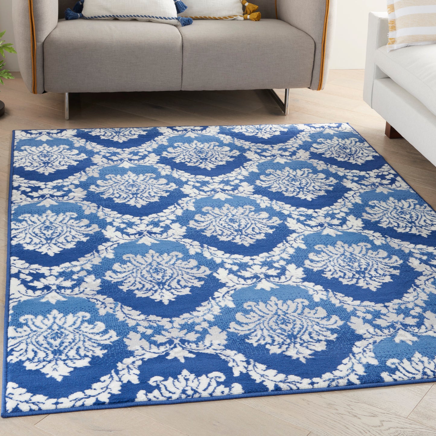 Nourison Whimsicle 4' x 6' Blue Farmhouse Indoor Rug