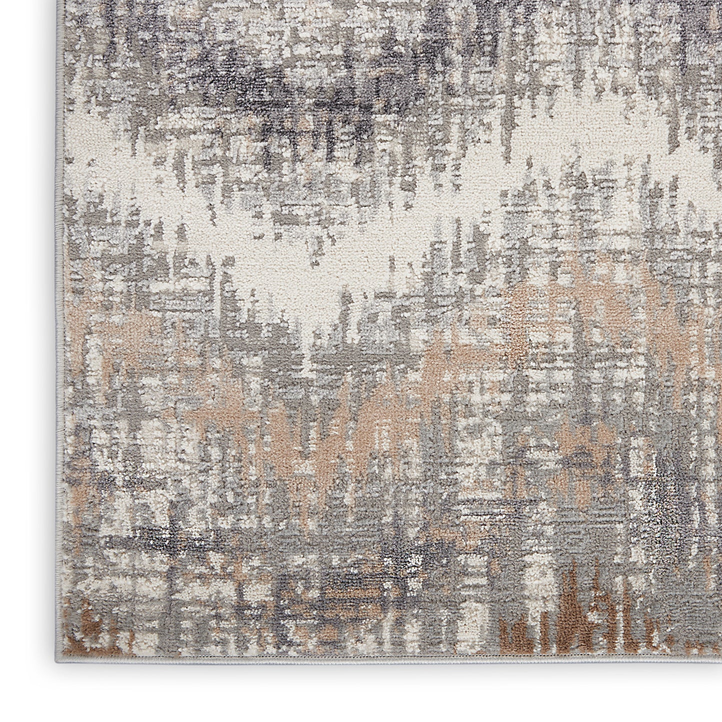 Nourison Elation 4' x 6' Grey Ivory Modern Indoor Rug