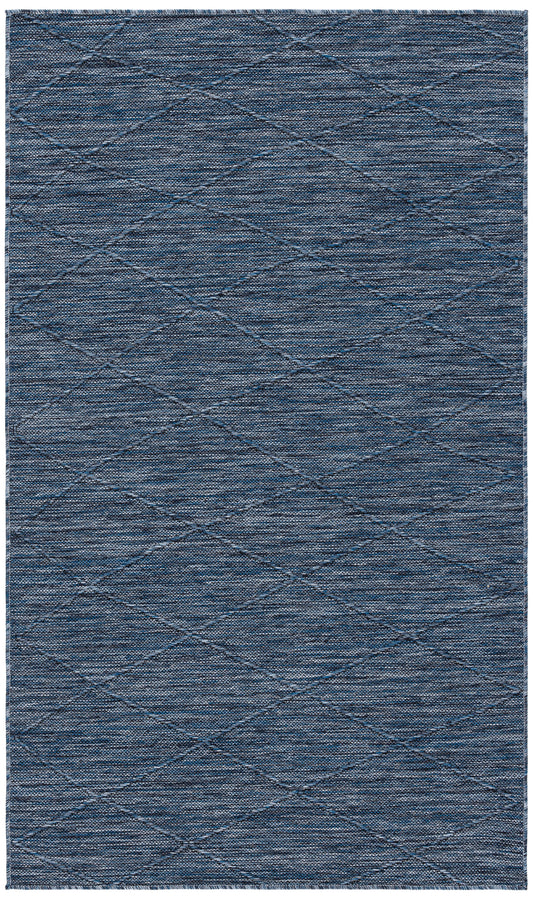 Nourison Washable Solutions 3' x 5' Navy Blue Modern Rug