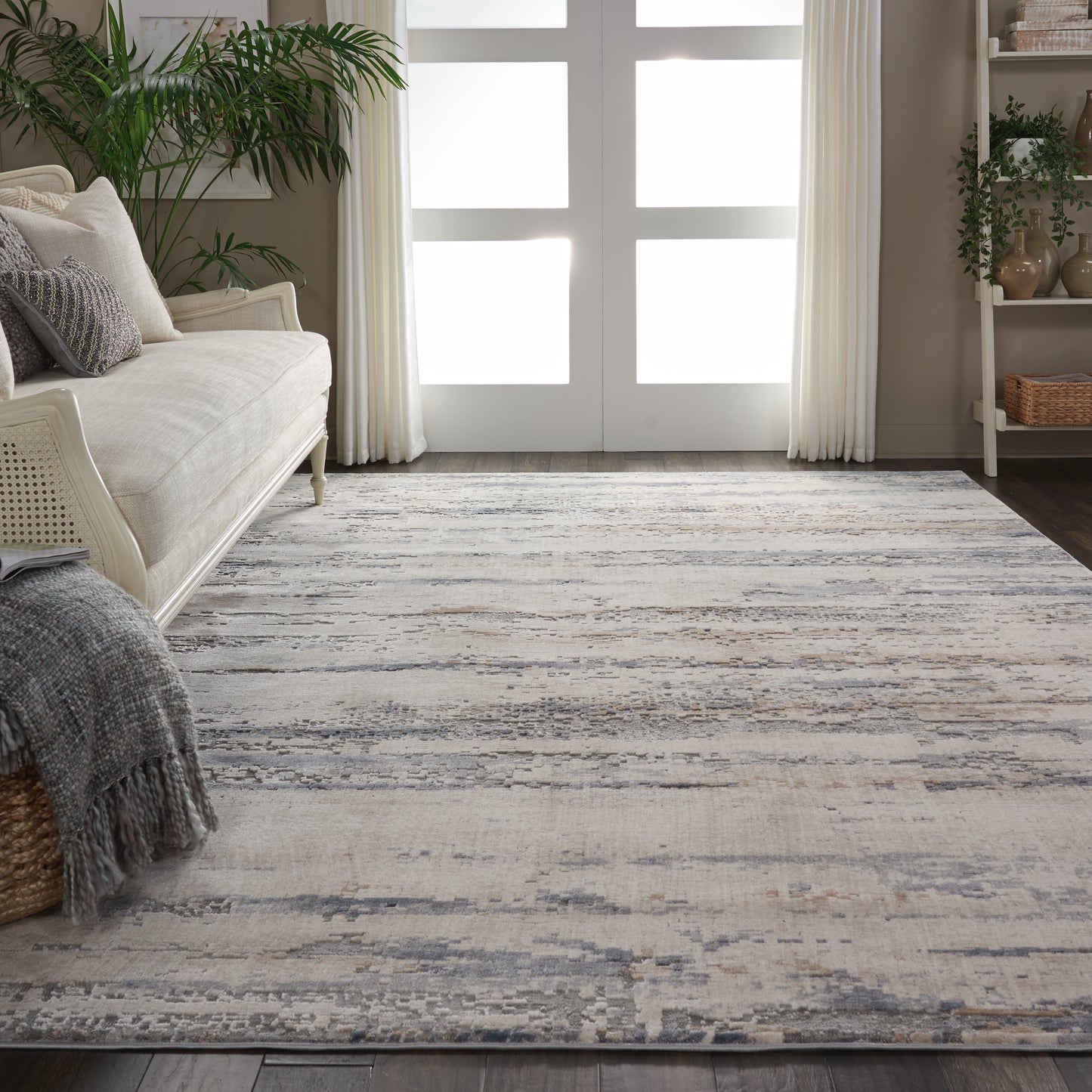 Nourison Rustic Textures 9'3" x 12'9" Beige Grey Modern Indoor Rug