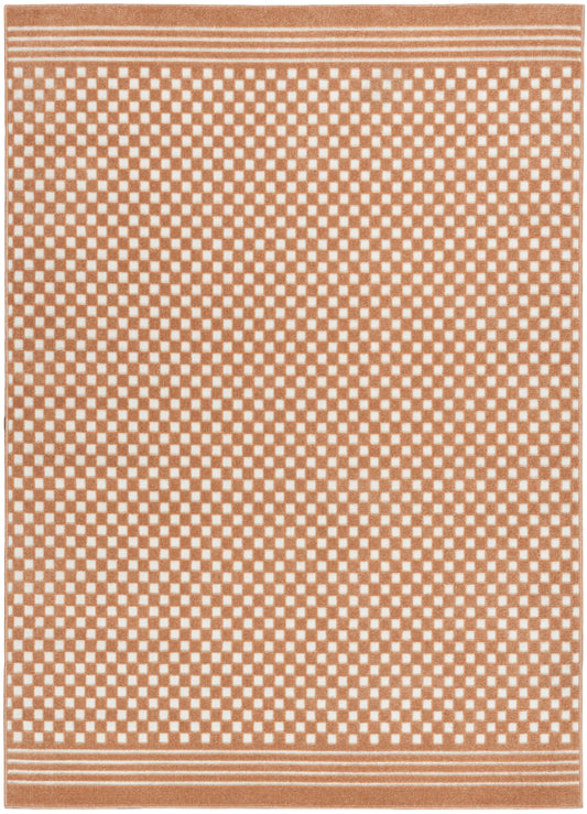 Nourison Care Free 3'11" x 5'11" Copper Modern Indoor Rug