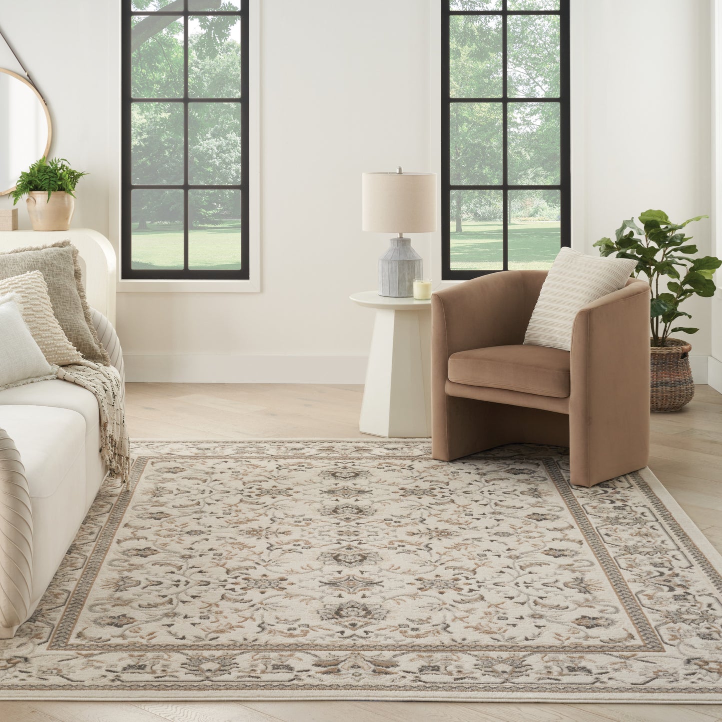 Nourison Serenity Home 10' x 14' Ivory Mocha Vintage Indoor Rug