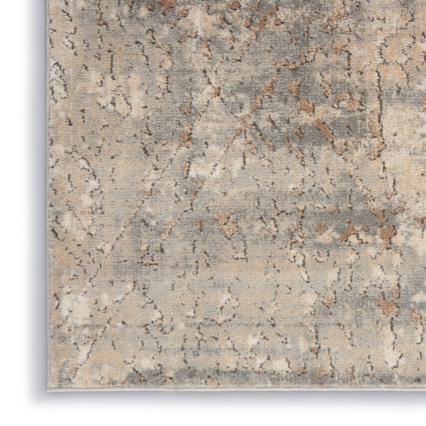 Nourison Quarry 2'2" x 10' Beige Grey Modern Indoor Rug