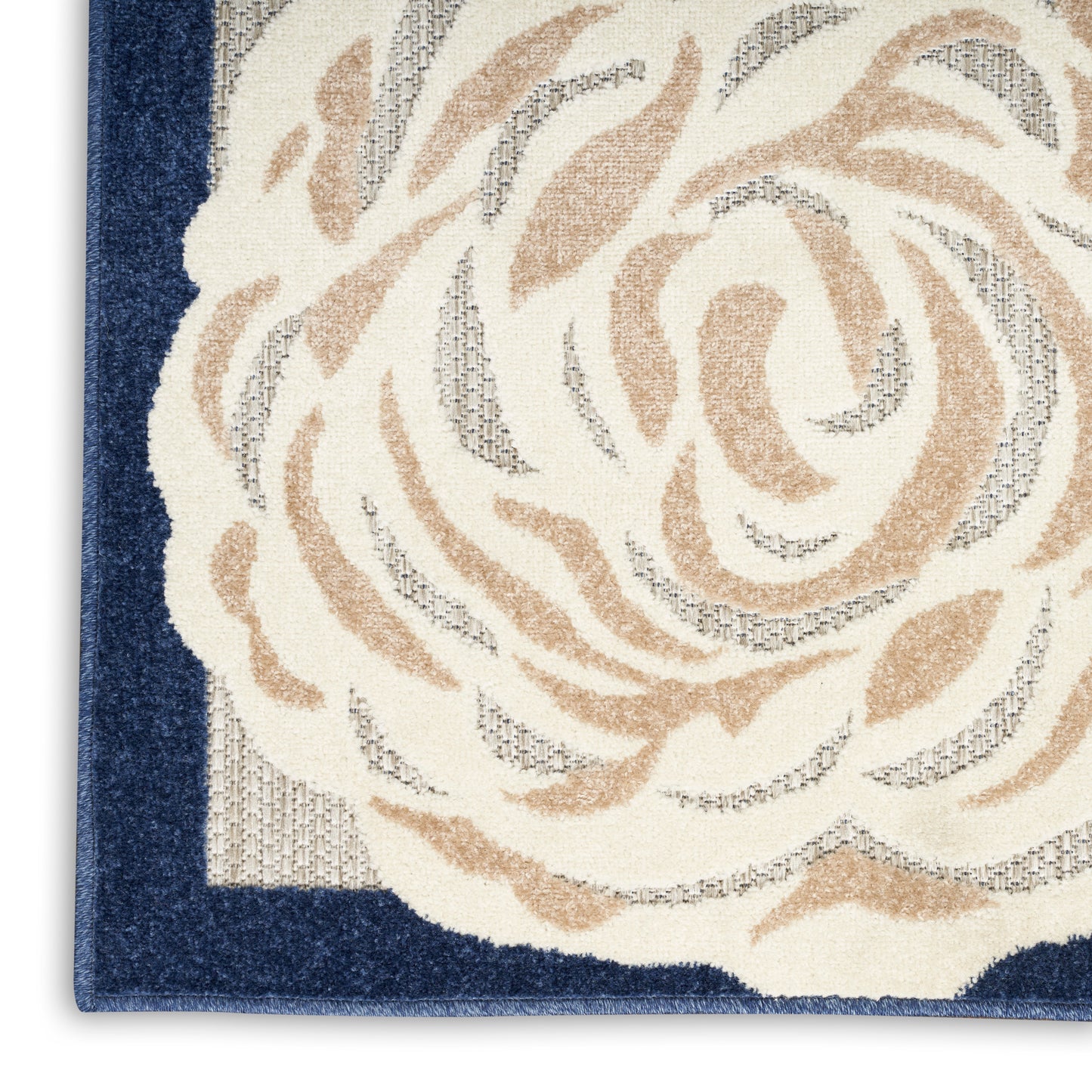 Nourison Aloha 2'8" x 4' Blue Grey Contemporary Rug