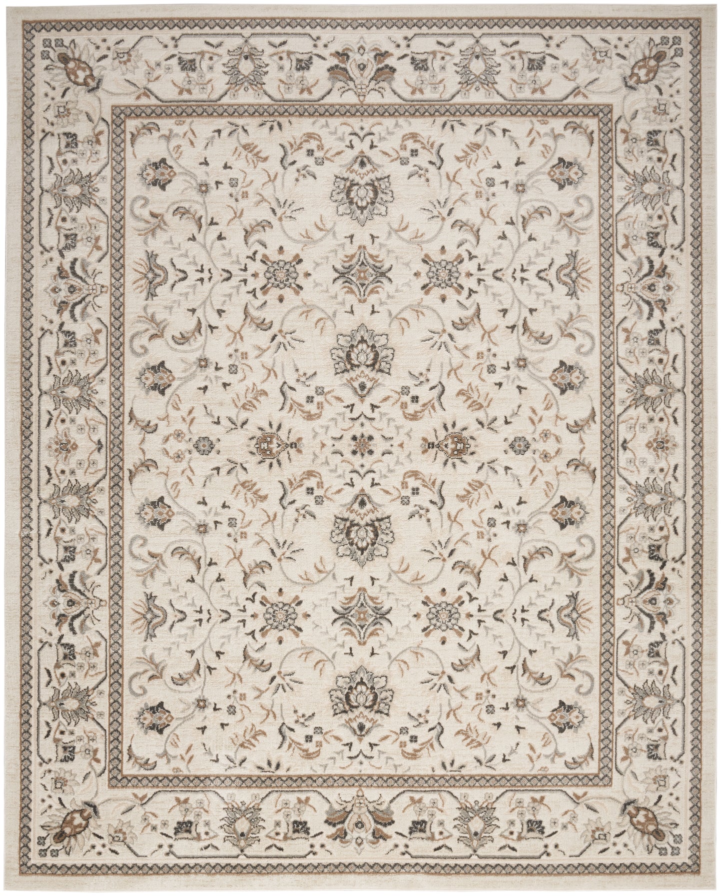 Nourison Serenity Home 6' x 9' Ivory Mocha Vintage Indoor Rug