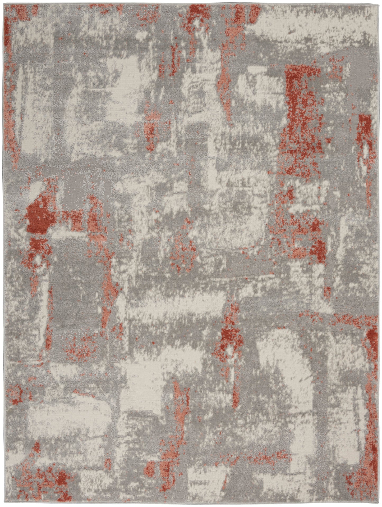 Nourison Elation 5'3" x 7'3" Grey Brick Modern Indoor Rug