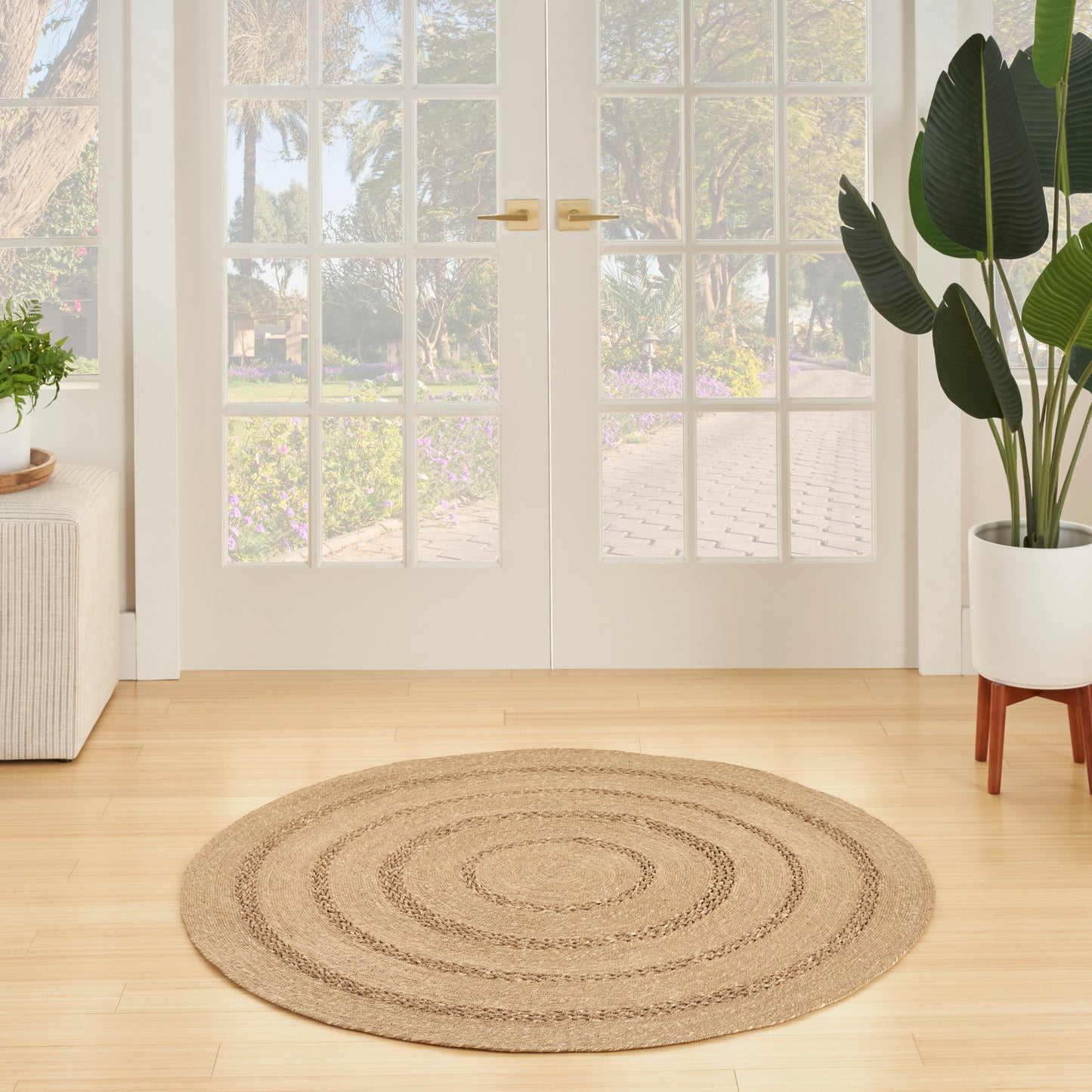 Nourison Natural Seagrass 5' x Round Natural Outdoor Rug