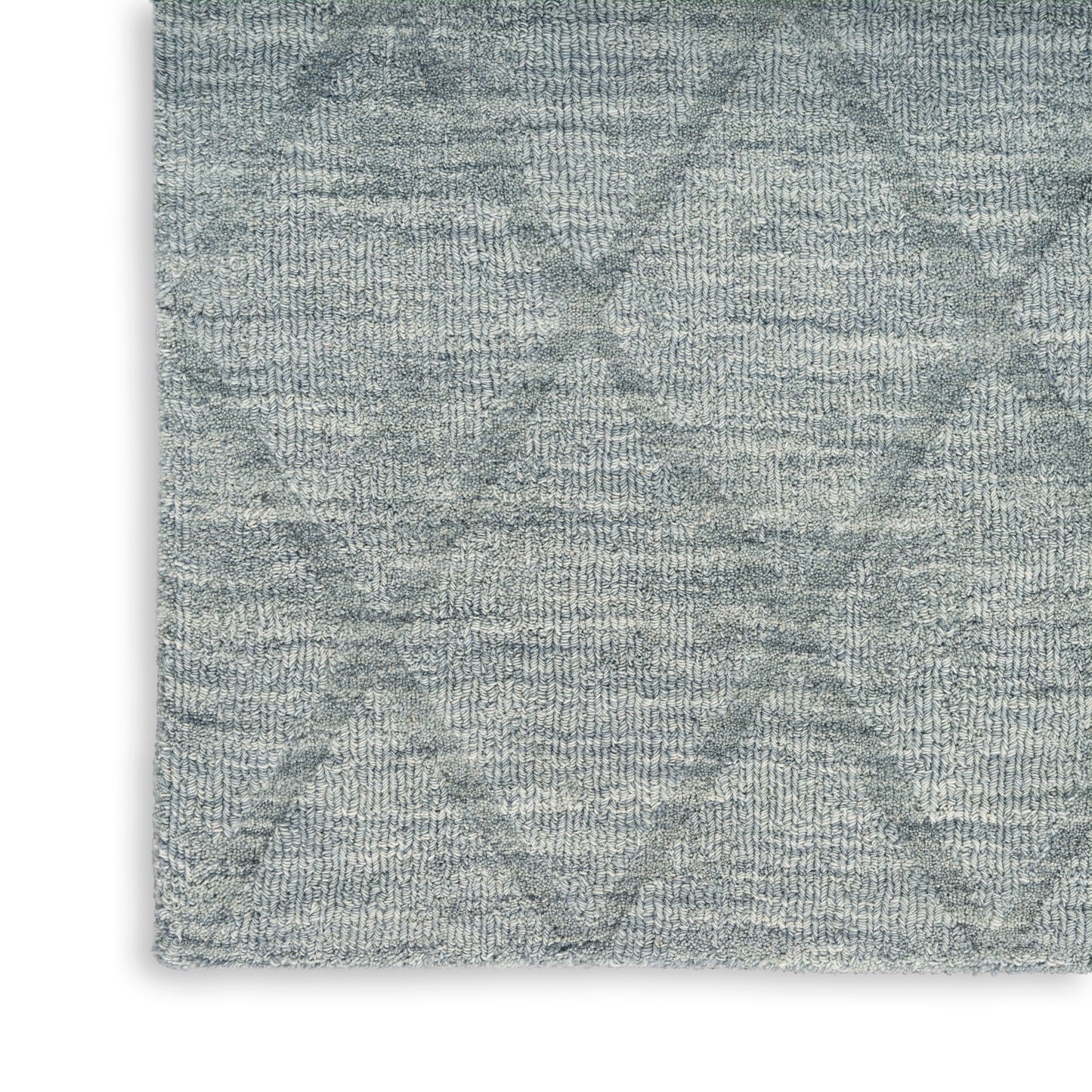 Nourison Wool Haven 7'9" x 9'9" Blue Modern Indoor Rug