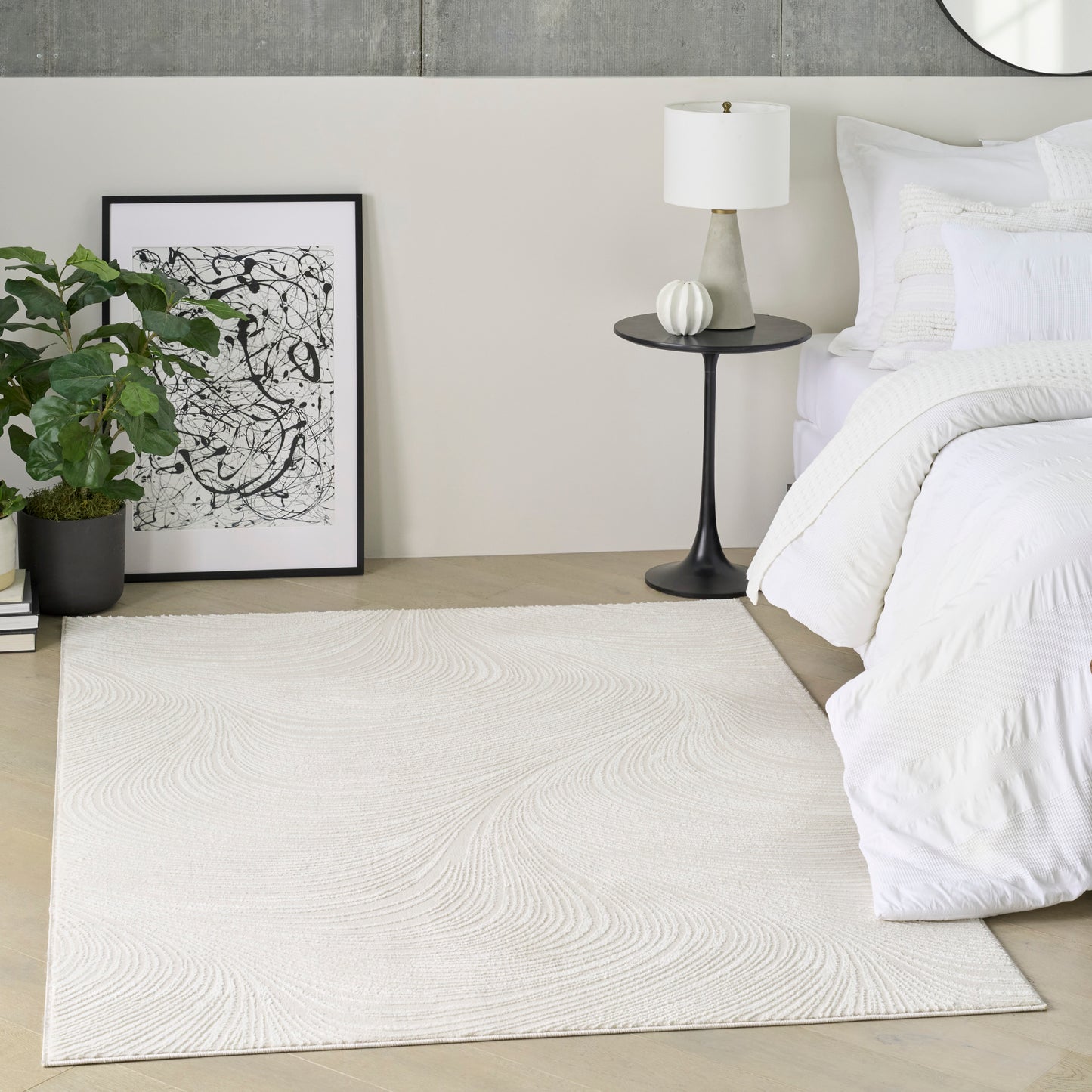 DKNY Central Park West 6' x 9' Ivory Modern Indoor Rug