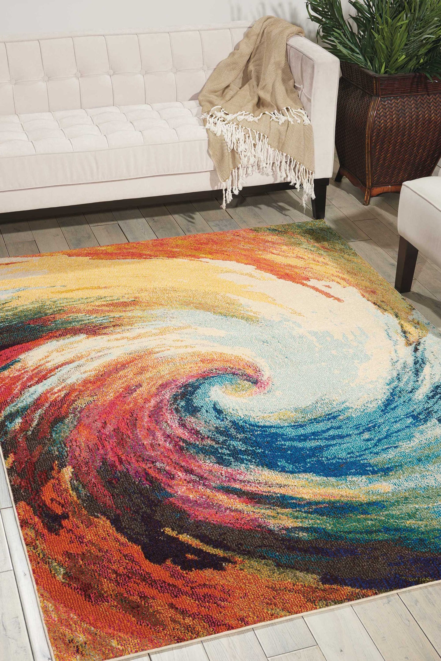 Nourison Celestial 7'10" x 10'6" Wave Modern Indoor Rug