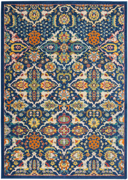 Nourison Allur 6' x 9' Navy Multicolor Bohemian Indoor Rug