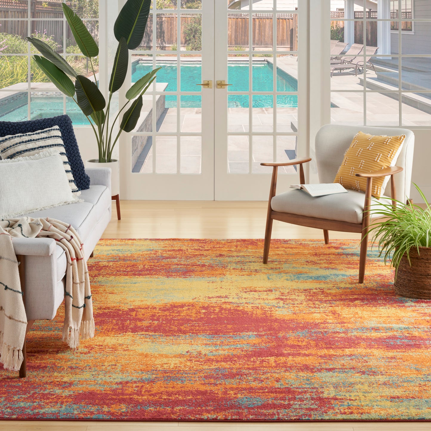 Nourison Nourison Essentials 5' x 7' Flame Modern Rug