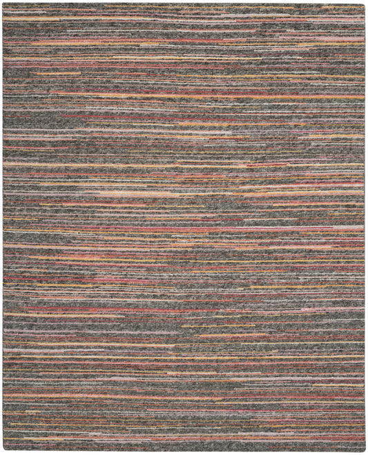 Nourison Plateau 7'9" x 9'9" Grey Flame Modern Indoor Rug