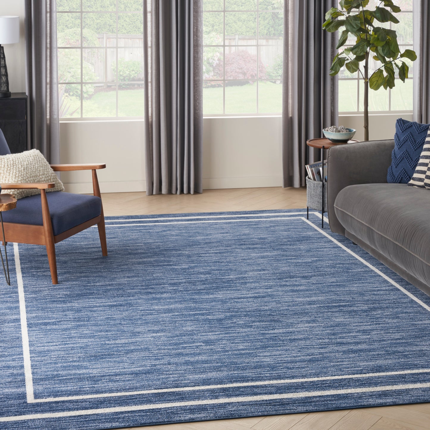 Nourison Nourison Essentials 10' x 14' Navy/Ivory Contemporary Rug