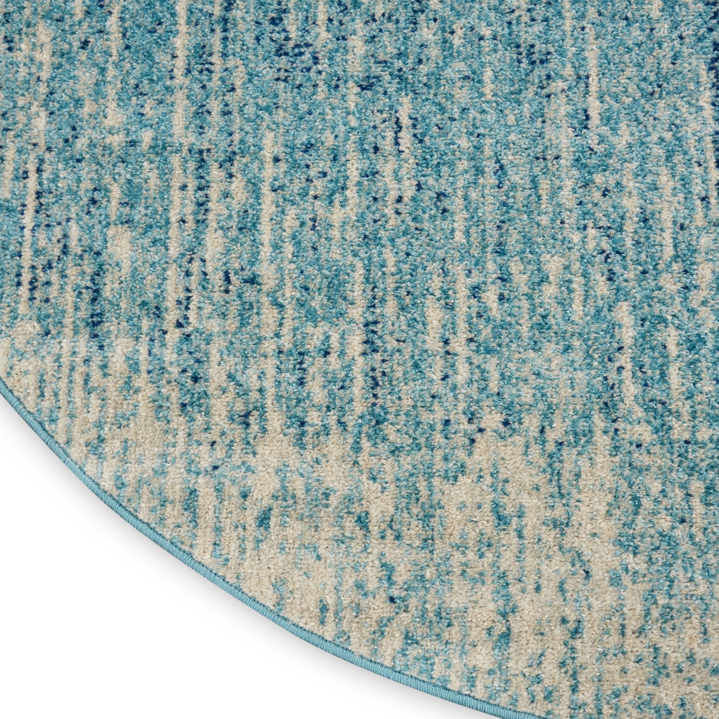 Nourison Passion 8' x Round Navy/Light Blue Modern Indoor Rug