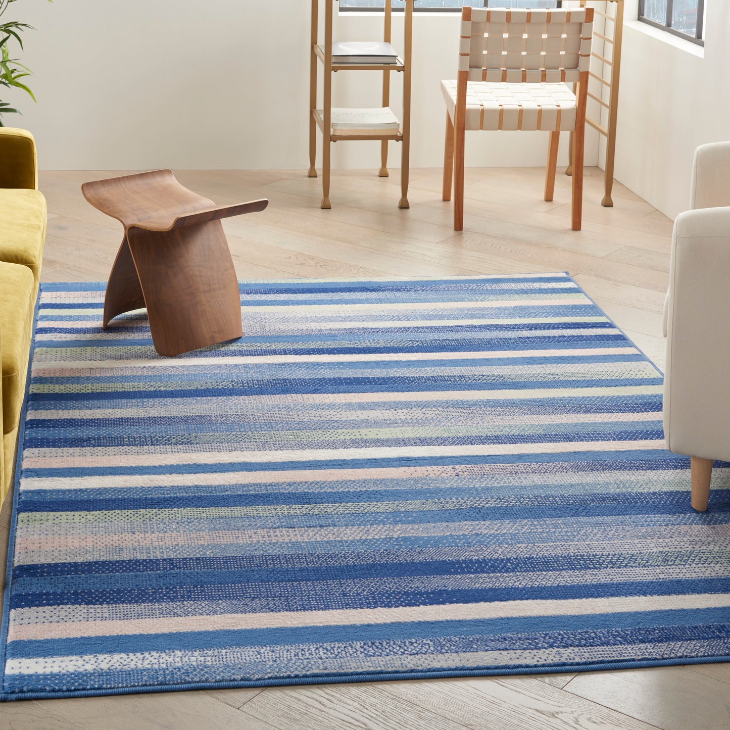 Nourison Whimsicle 5' x 7' Blue Multicolor Modern Indoor Rug