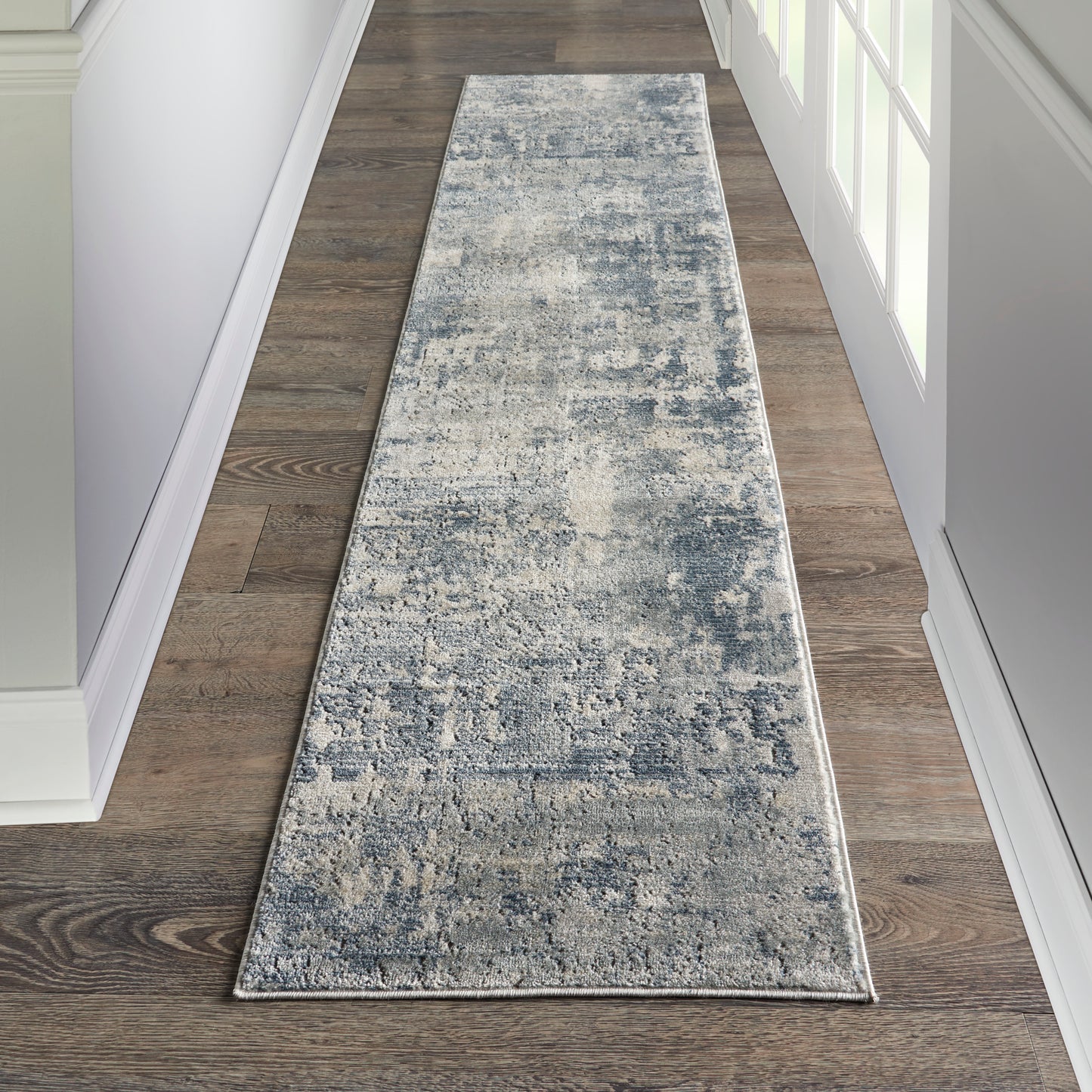 Nourison Quarry 2'2" x 7'6" Grey Beige Modern Indoor Rug