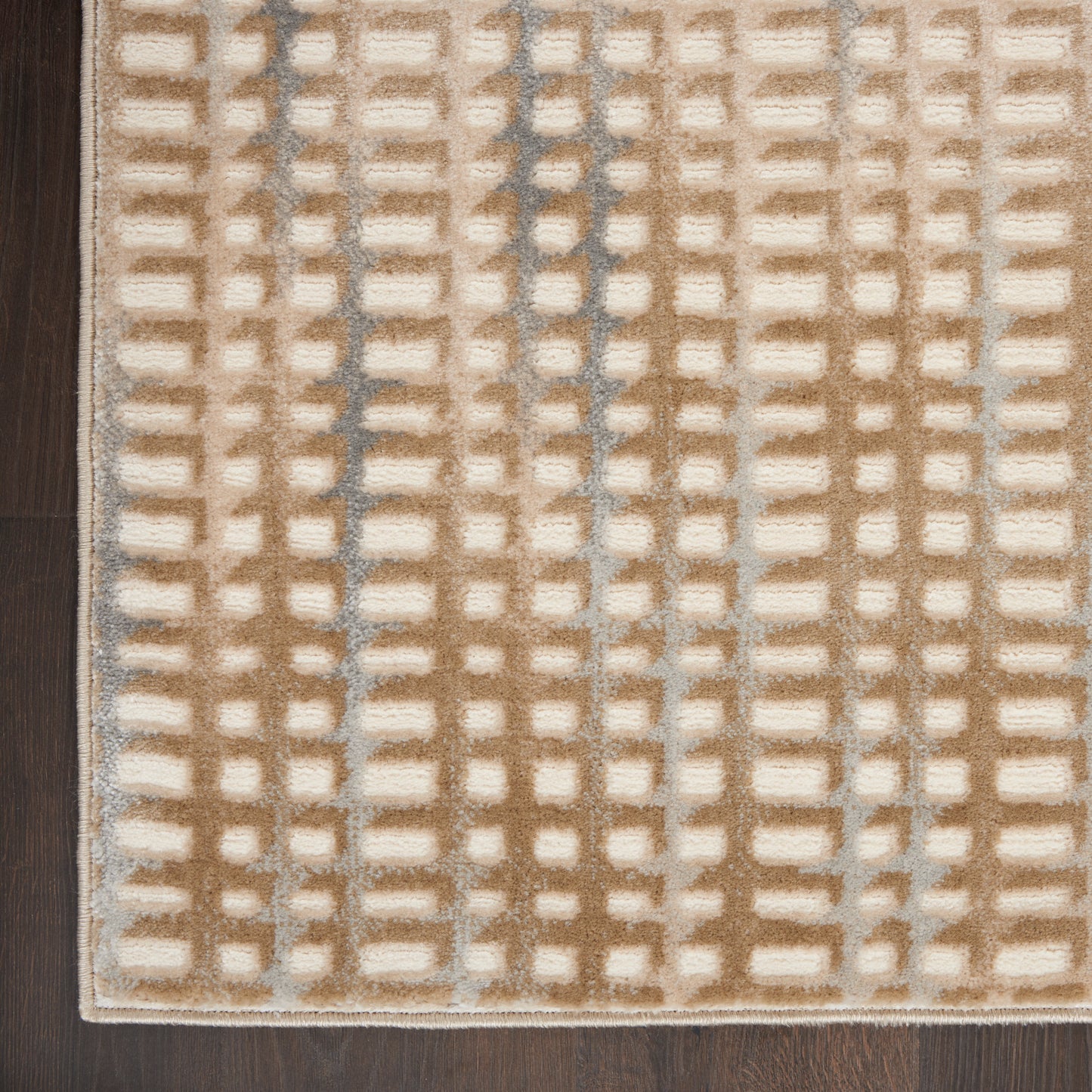 Nourison Solace 5'3" x 7'3" Beige Blue Contemporary Indoor Rug