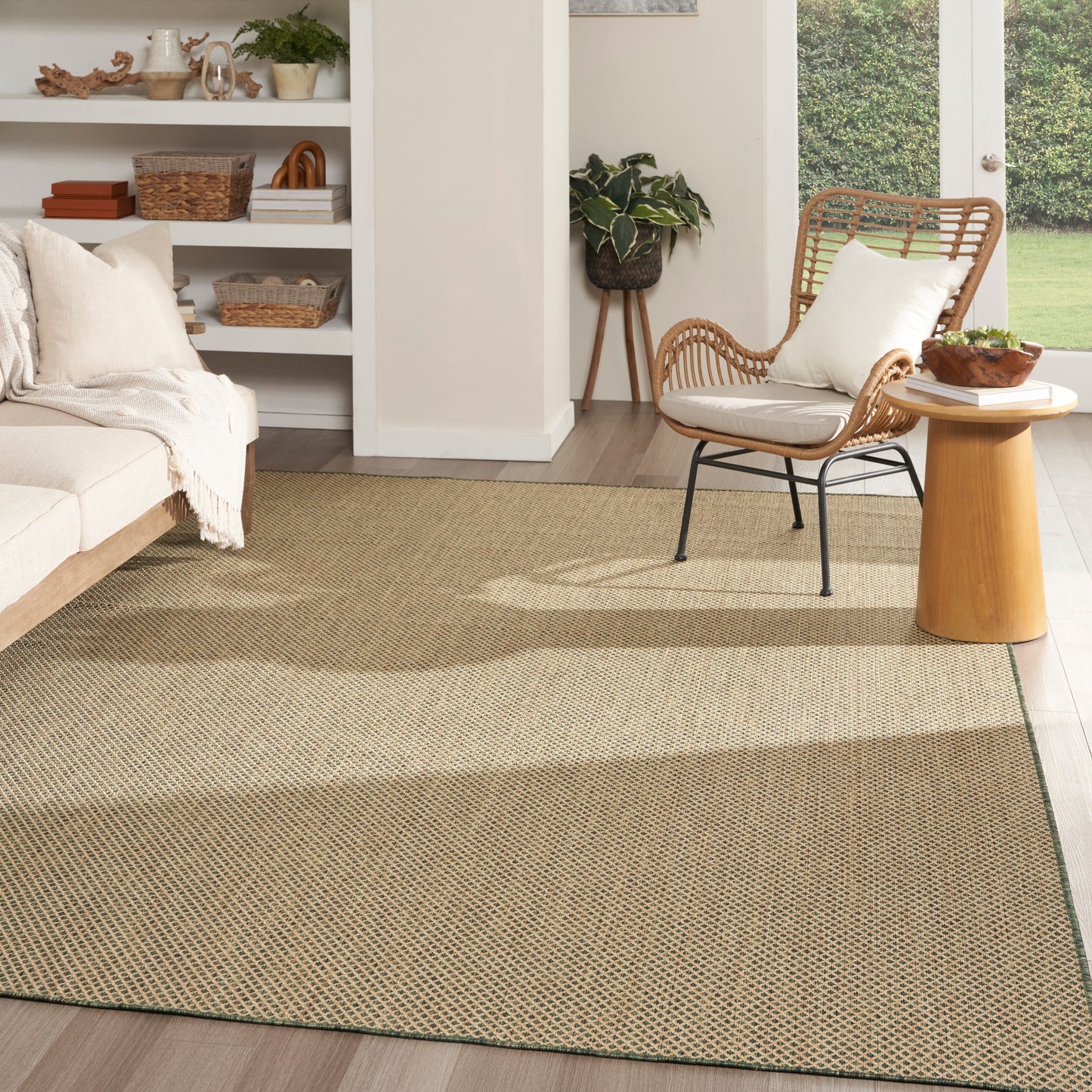 Nourison Courtyard 8' x 10' Green Modern Rug