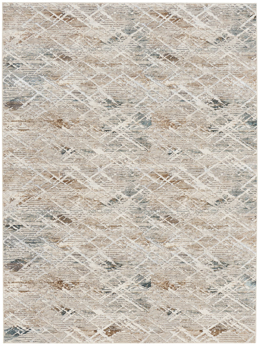 Nourison Glitz 9' x 12' Grey Multicolor Modern Indoor Rug