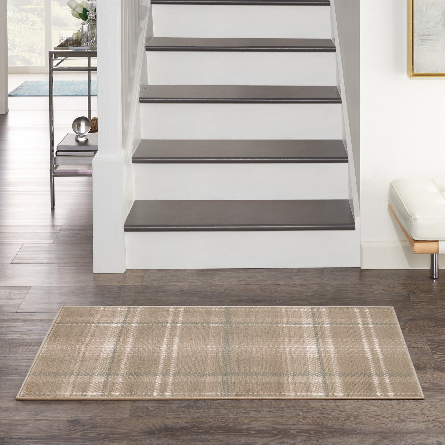 Nourison Grafix 3' x 5' Taupe Farmhouse Indoor Rug