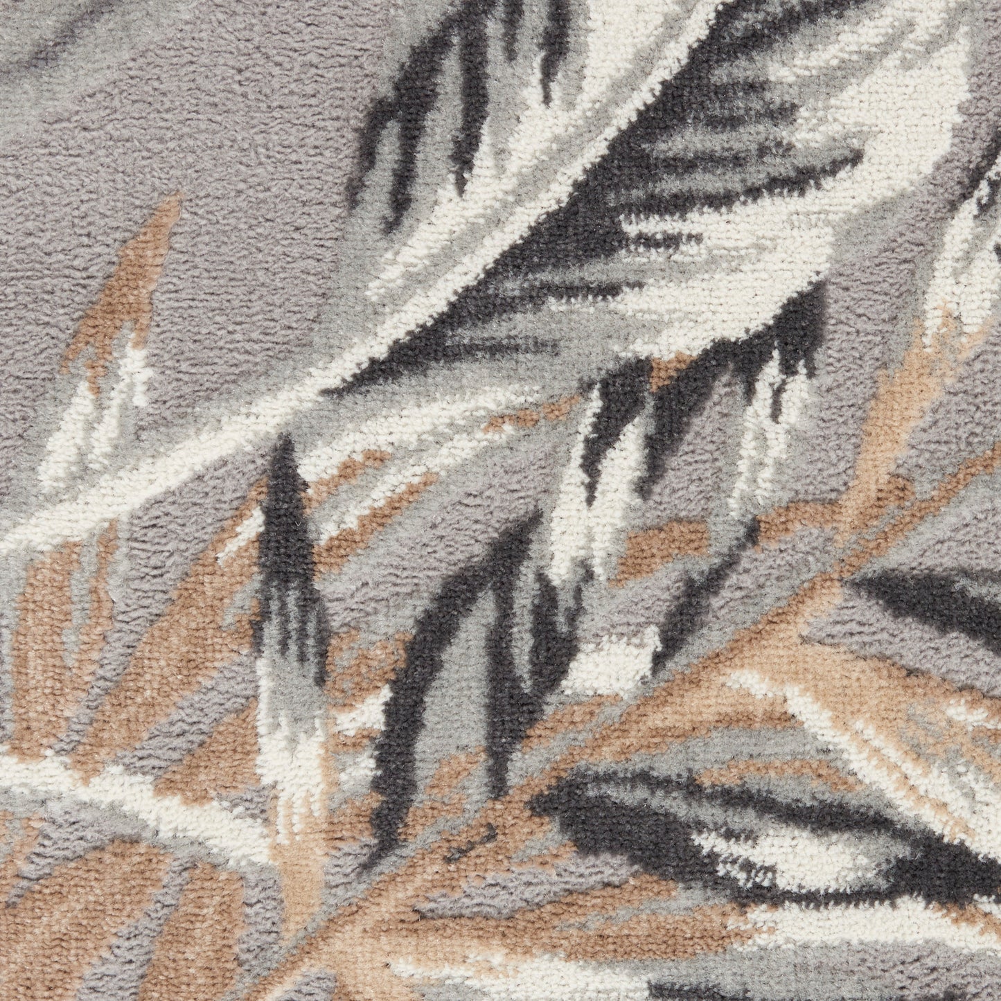 Nourison Seaside 5'3" x 7'3" Grey Tropical Indoor Rug