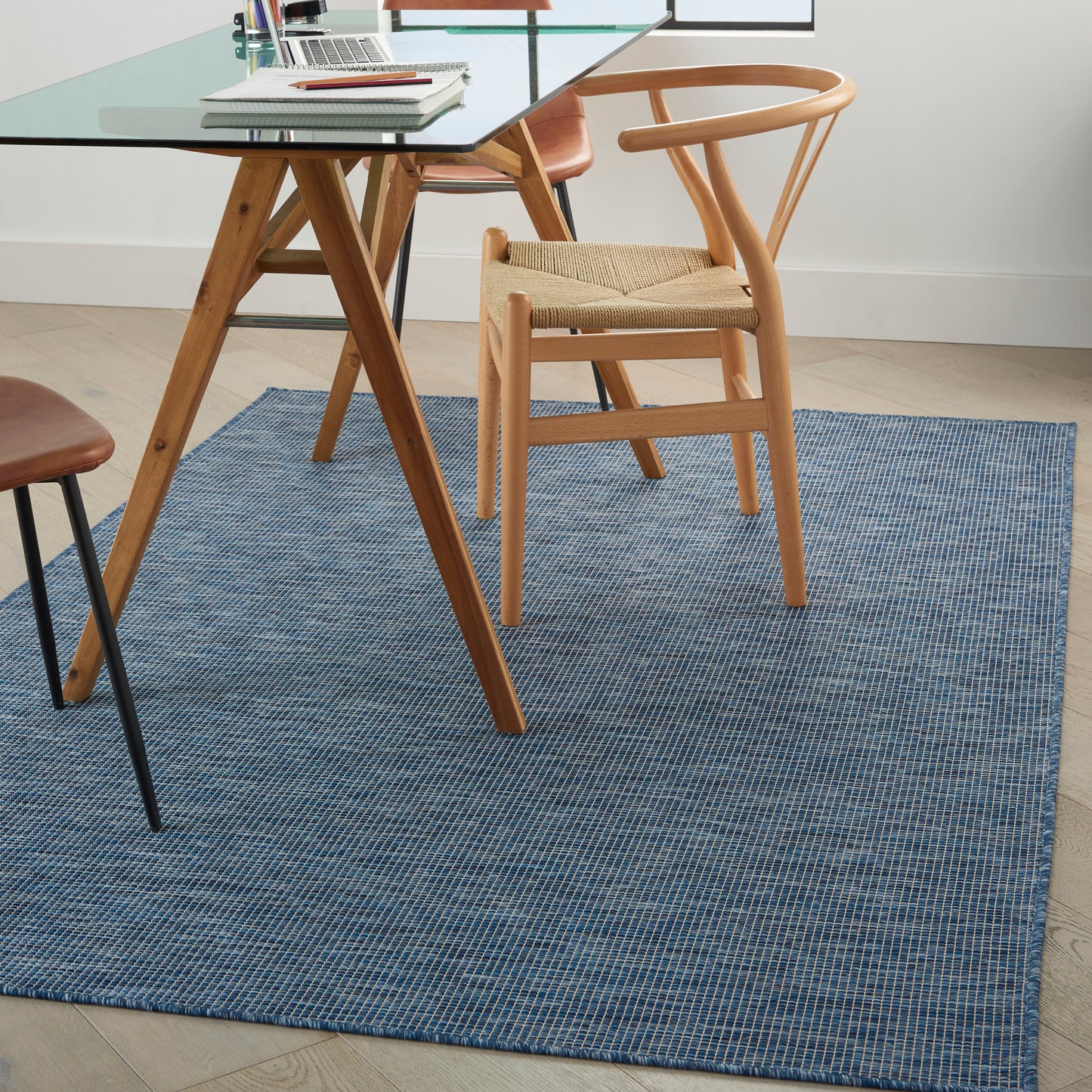 Nourison Positano 4' x 6' Navy Blue Modern Rug