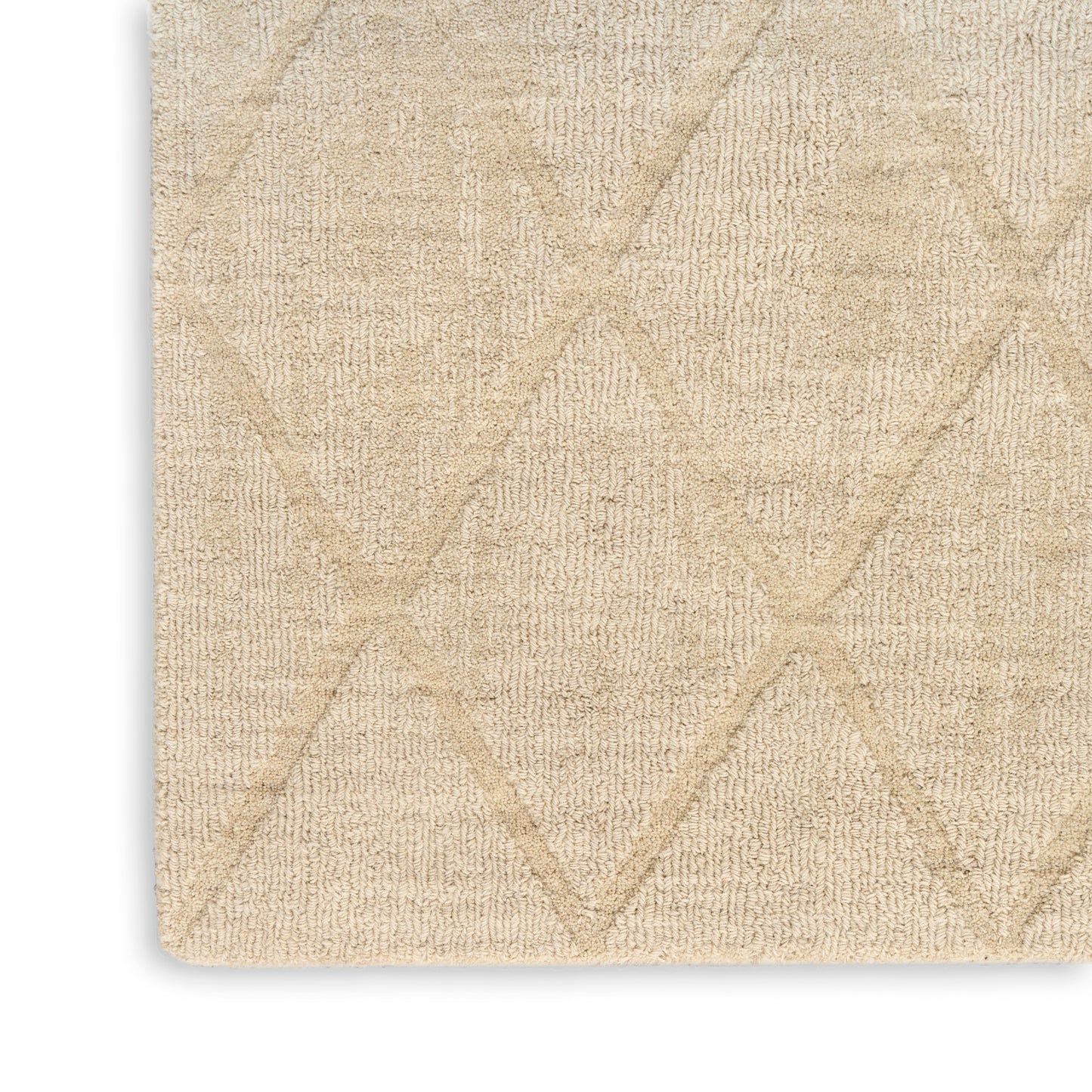 Nourison Wool Haven 7'9" x 9'9" Beige Modern Indoor Rug