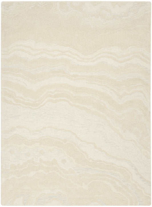 Nourison Graceful 7'9" x 9'9" Ivory Modern Indoor Rug