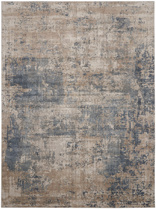 Nourison Quarry 6'7" x 9'6" Blue Beige Modern Indoor Rug