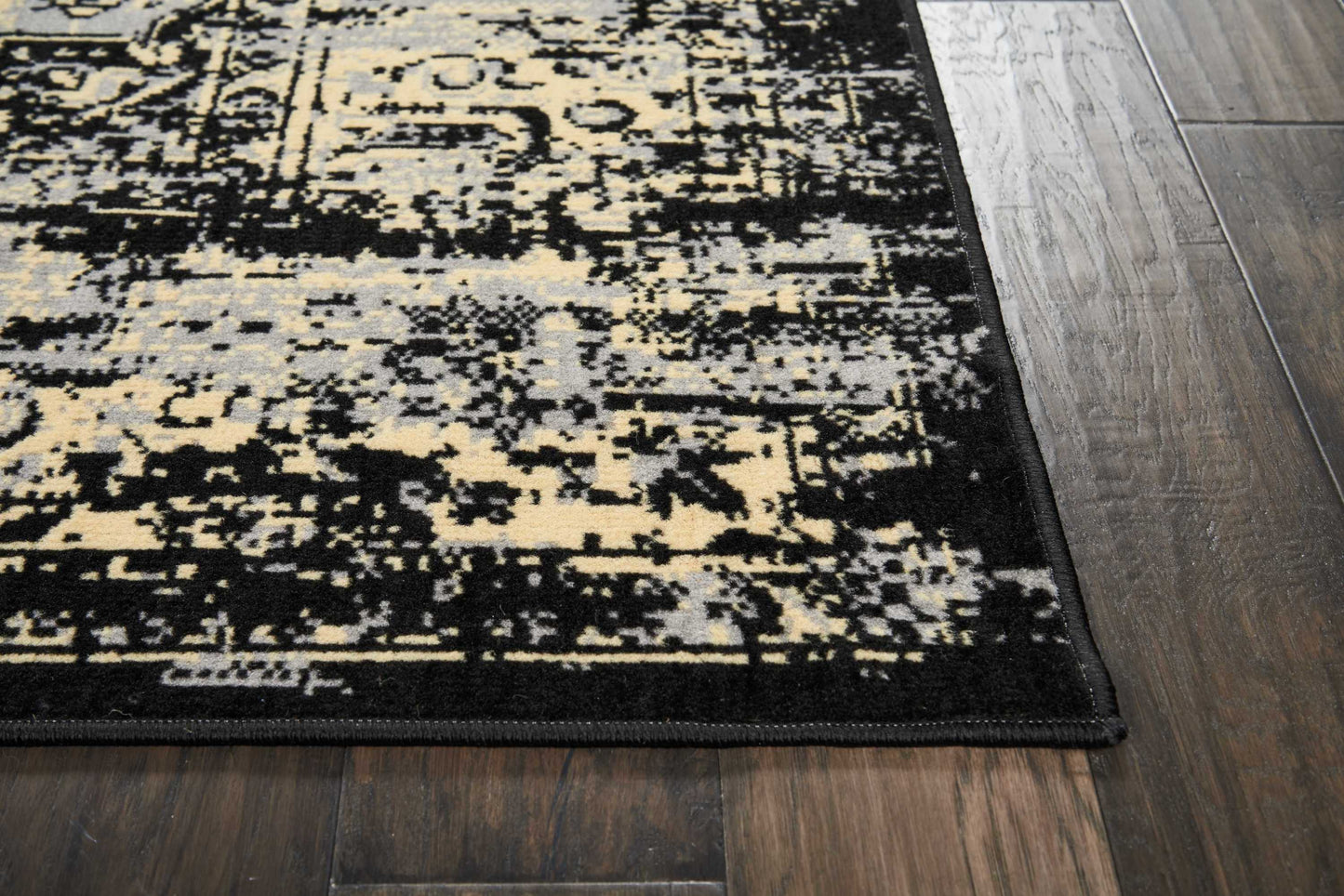 Nourison Grafix 7'10" x 9'10" Black Vintage Indoor Rug