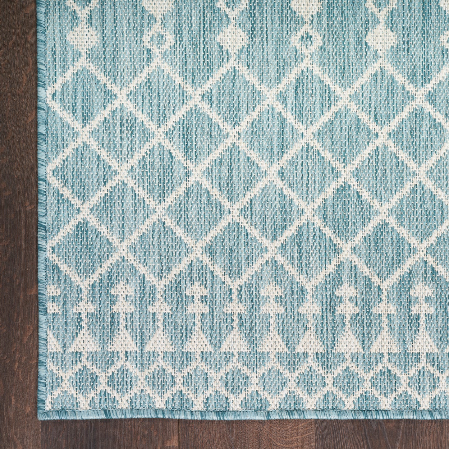 Nourison Positano 4' x 6' Aqua Modern Rug