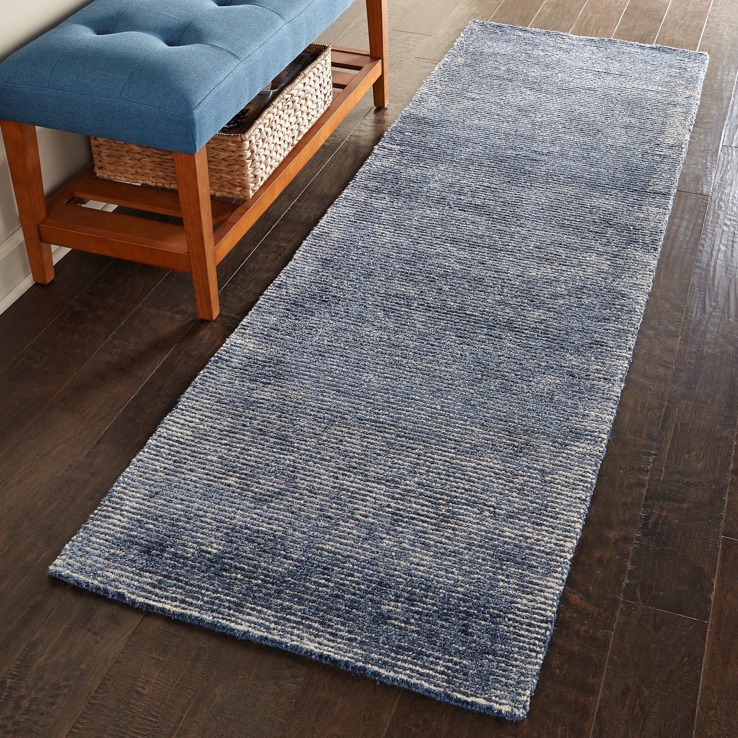 Nourison Weston 2'3" x 7'6" Aegean Blue Modern Indoor Rug