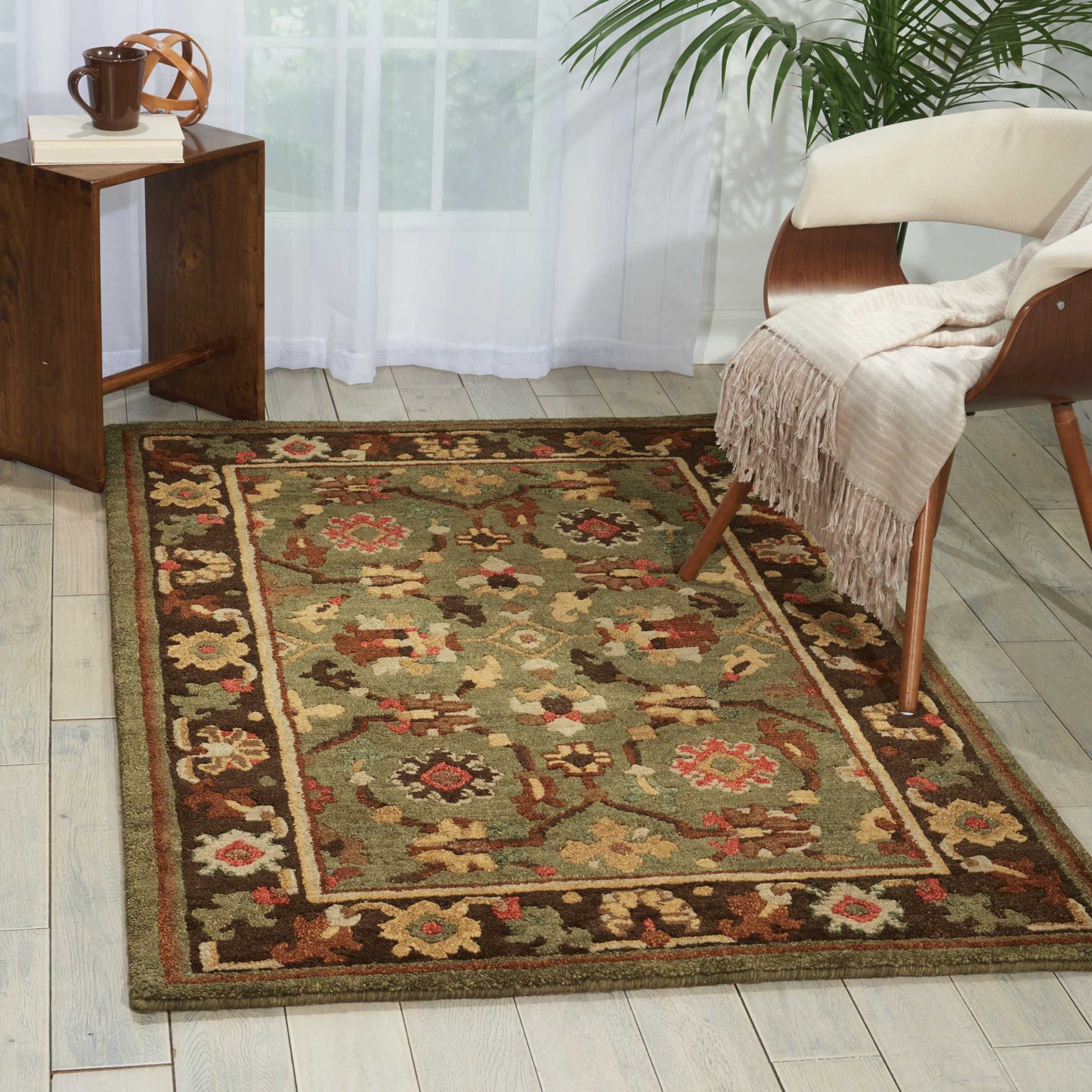 Nourison Tahoe 5'6" x 8'6" Green Traditional Indoor Rug