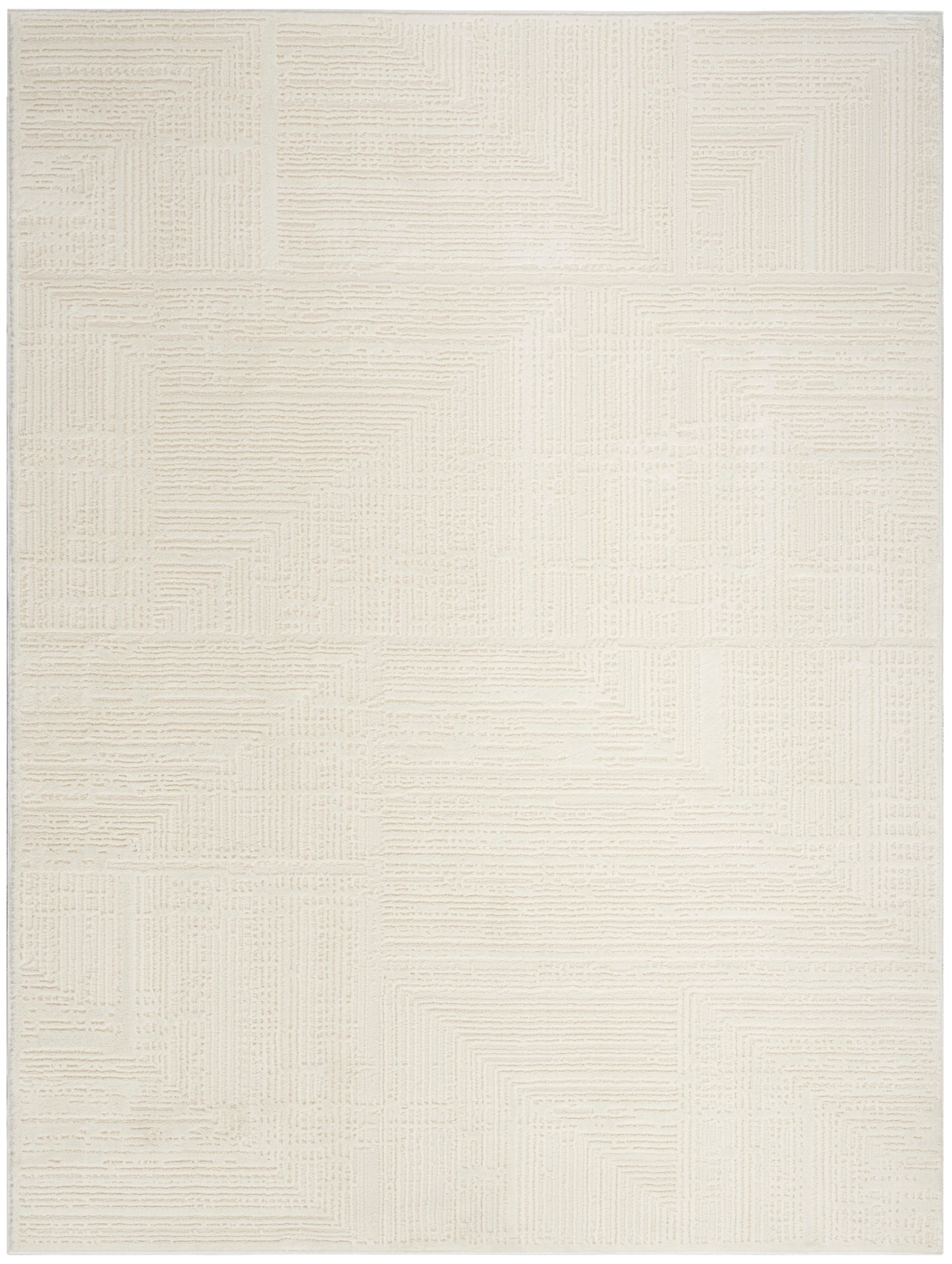 Nourison Sustainable Trends 7'10" x 9'10" Ivory Farmhouse Indoor Rug