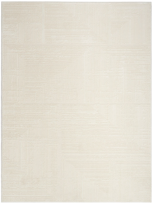 Nourison Sustainable Trends 7'10" x 9'10" Ivory Farmhouse Indoor Rug