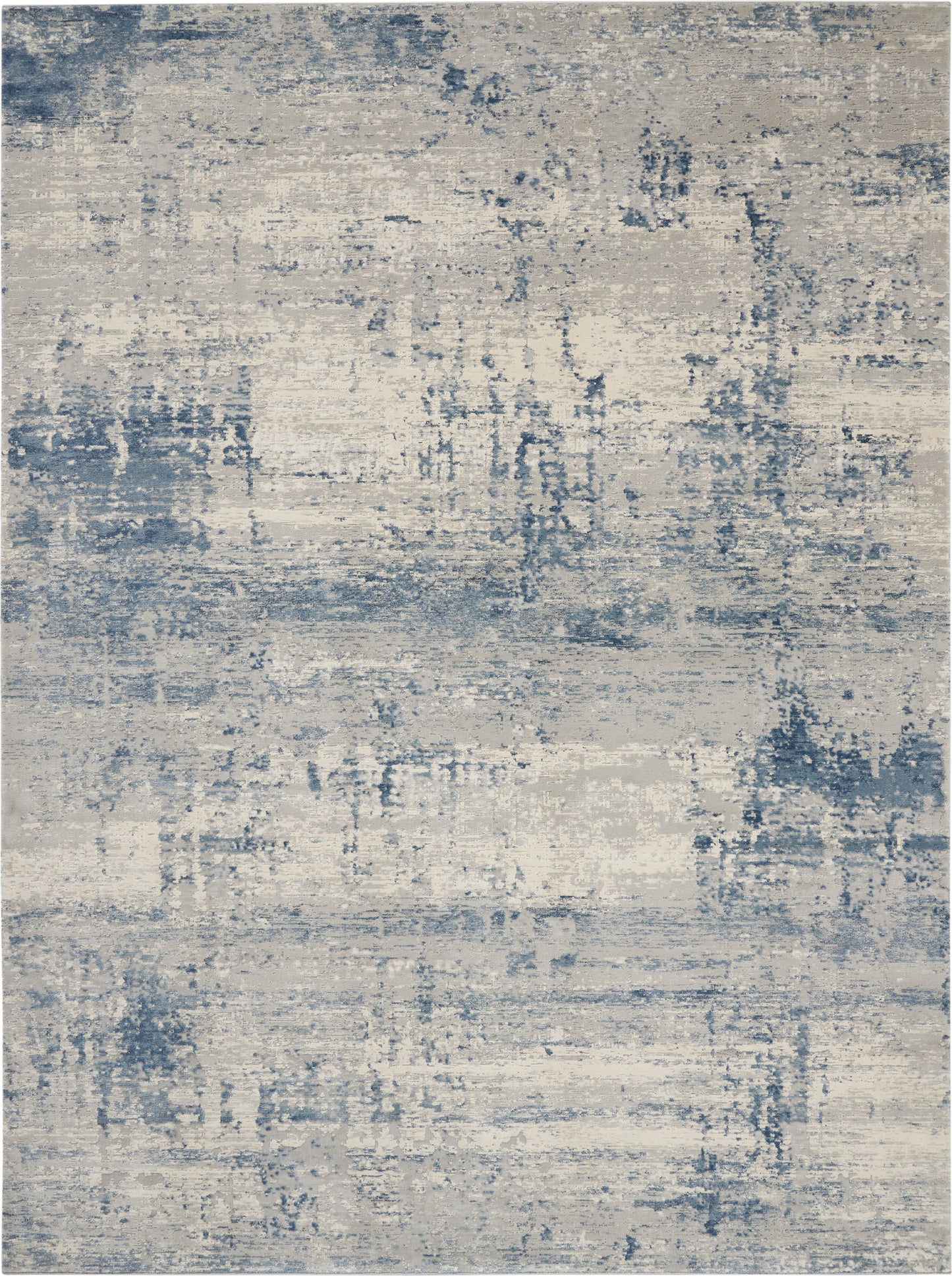 Nourison Rustic Textures 9'3" x 12'9" Ivory Blue Modern Indoor Rug