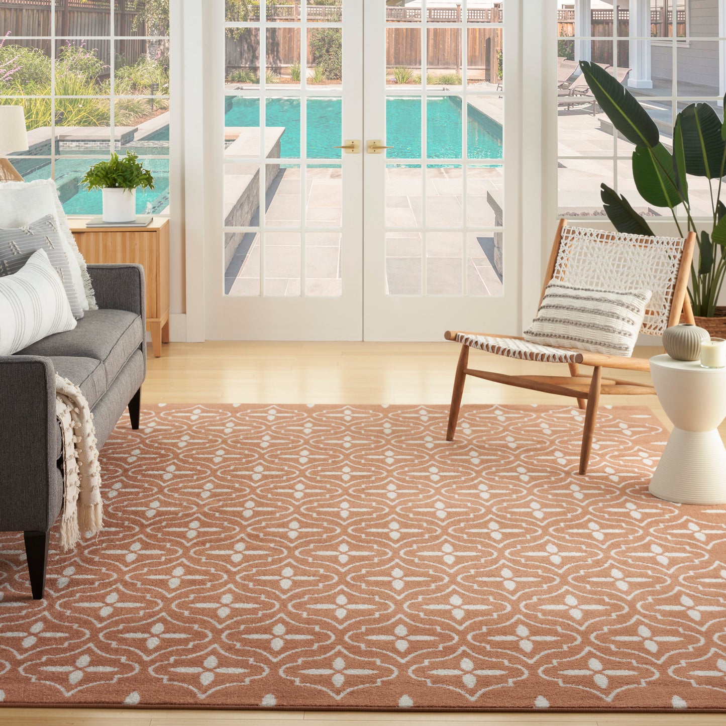 Nourison Nourison Essentials 6' x 9' Copper Modern Rug