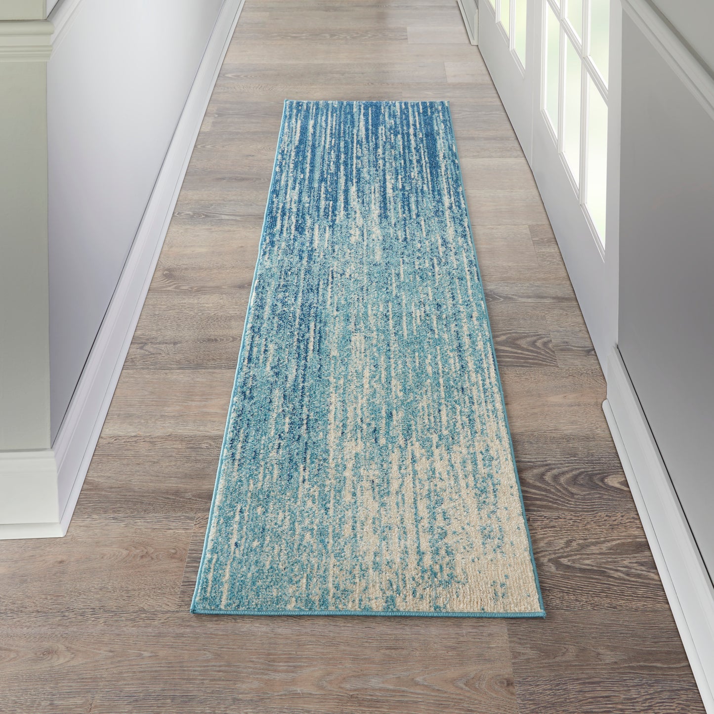 Nourison Passion 1'10" x 6' Navy/Light Blue Modern Indoor Rug