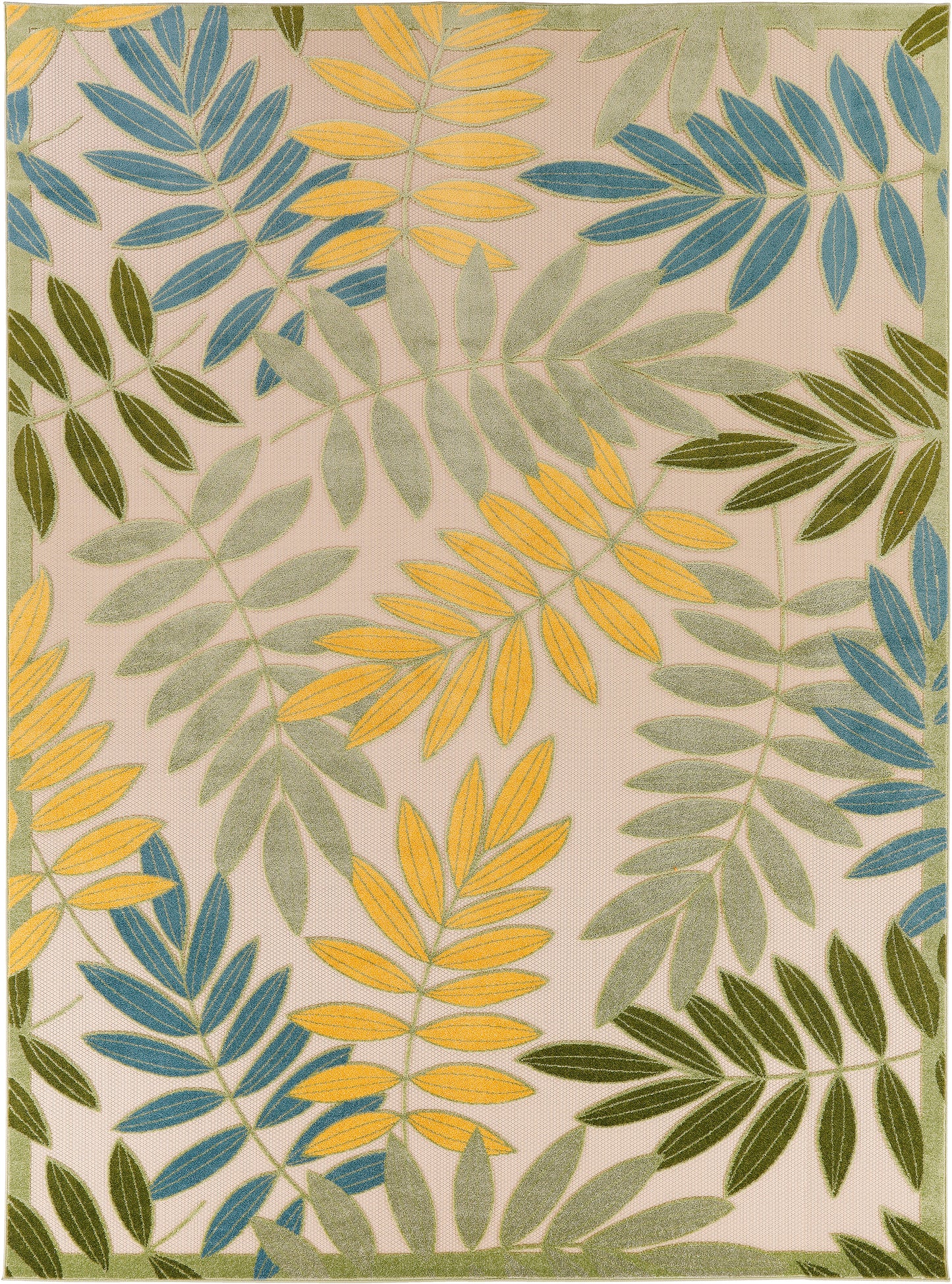 Nourison Aloha 10' x 14' Green Multicolor Outdoor Rug