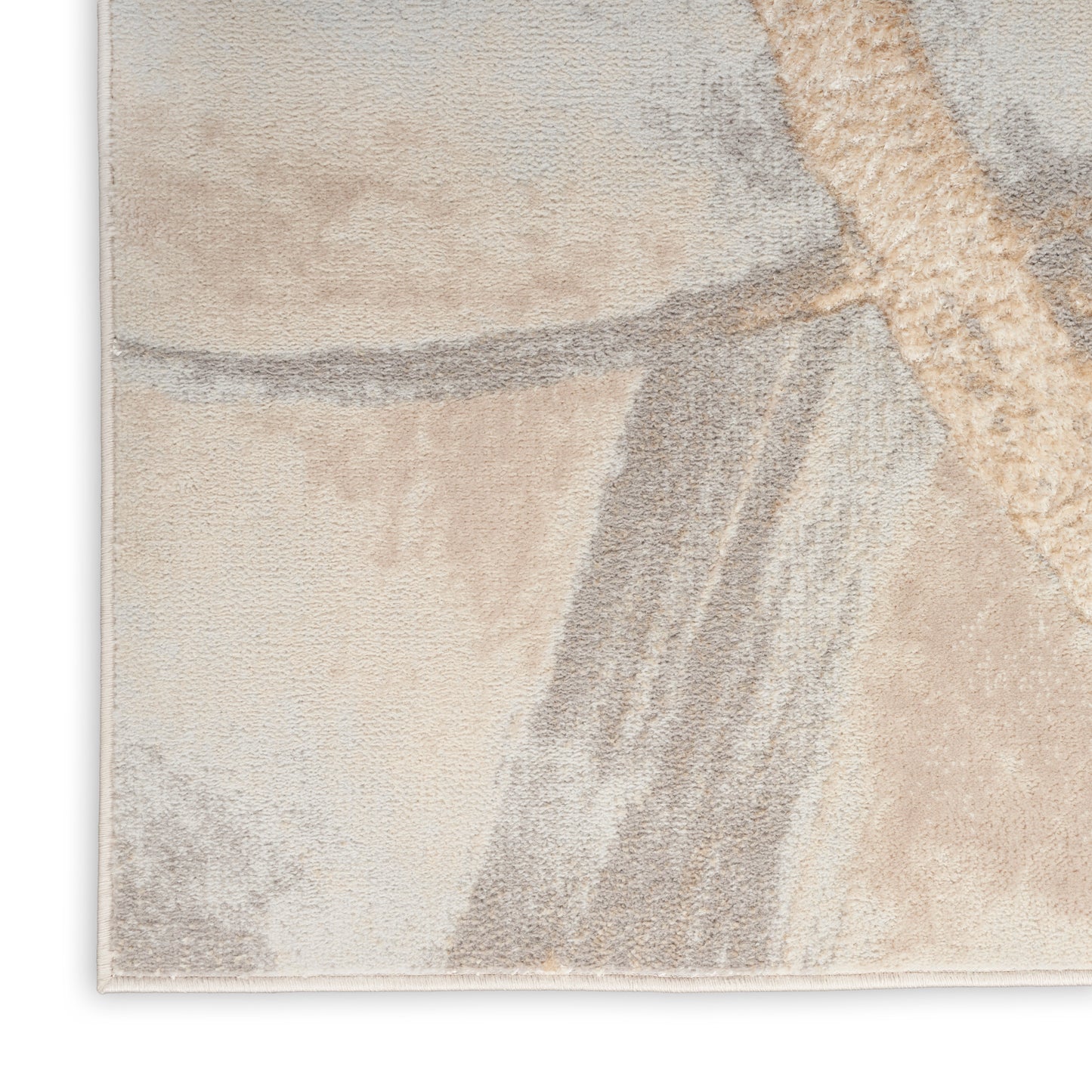 Inspire Me! Home Décor Brushstrokes 9' x 12' Beige Grey Modern Indoor Rug