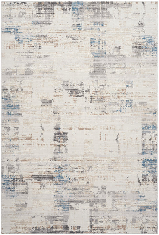 Calvin Klein CK022 Infinity 6' x 9' Ivory Grey Blue Modern Indoor Rug