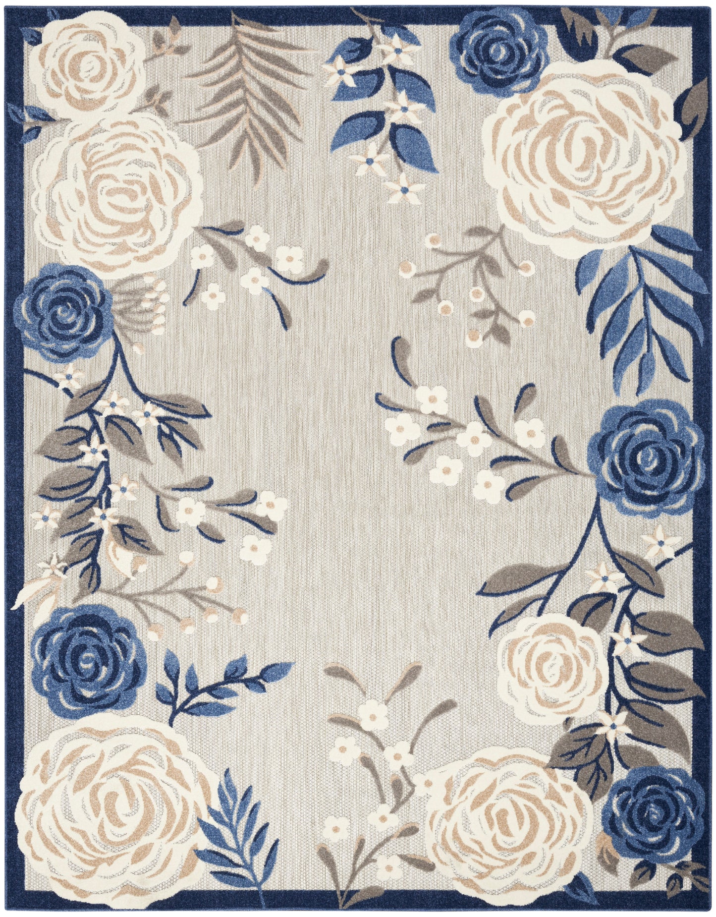 Nourison Aloha 9' x 12' Blue Grey Contemporary Rug