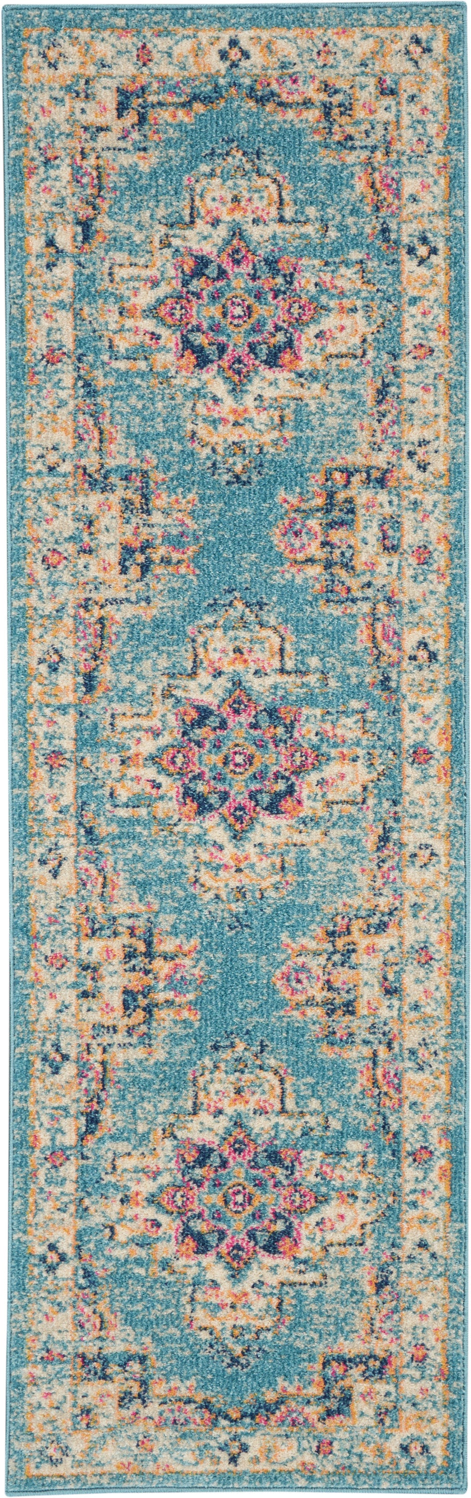 Nourison Passion 1'10" x 6' Light Blue Bohemian Indoor Rug