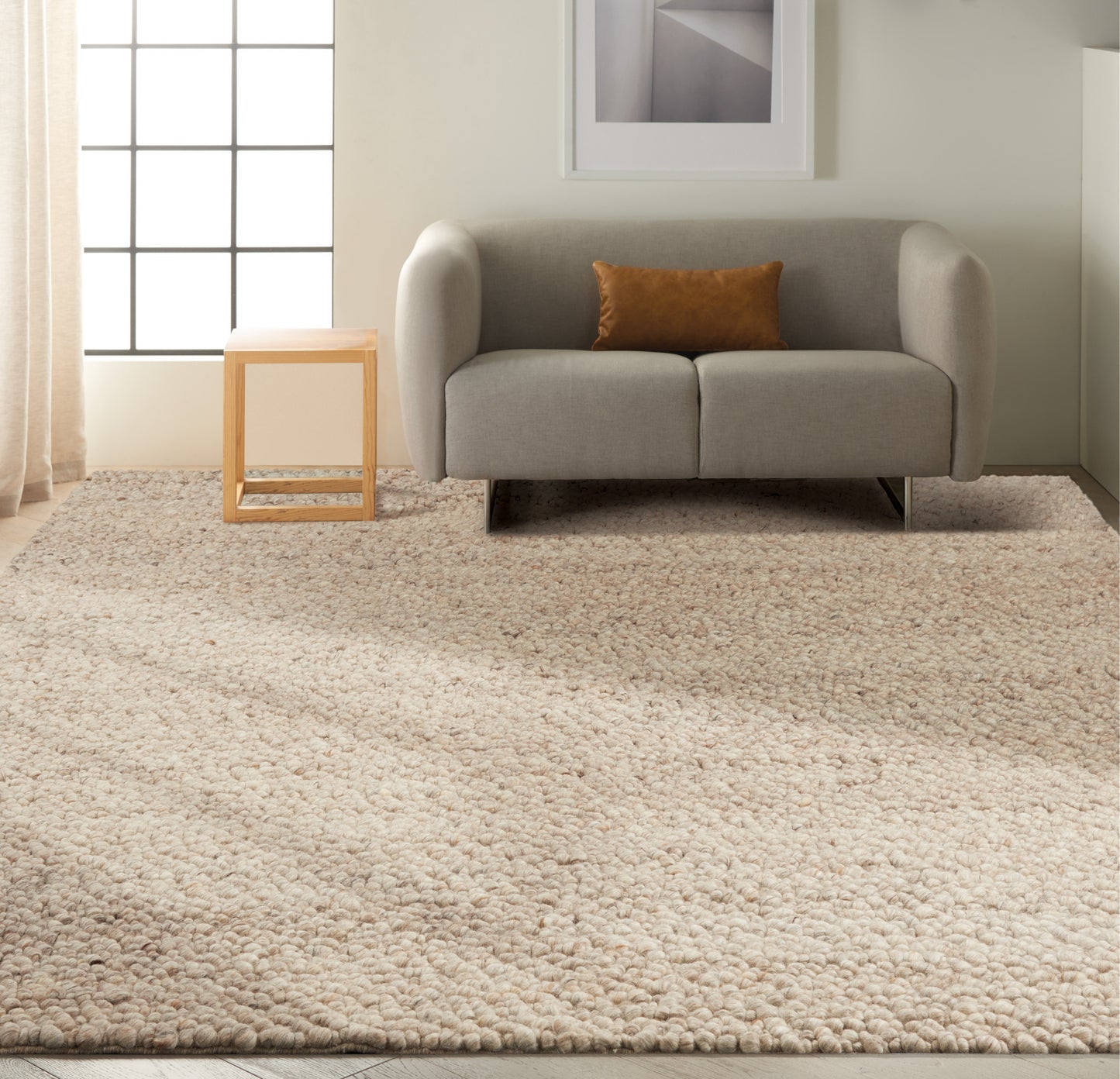 Calvin Klein Riverstone 10' x 14' Mocha Farmhouse Indoor Rug