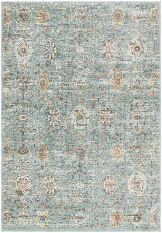 Nourison Washable Decor 9' x 12' Blue Vintage Indoor Rug