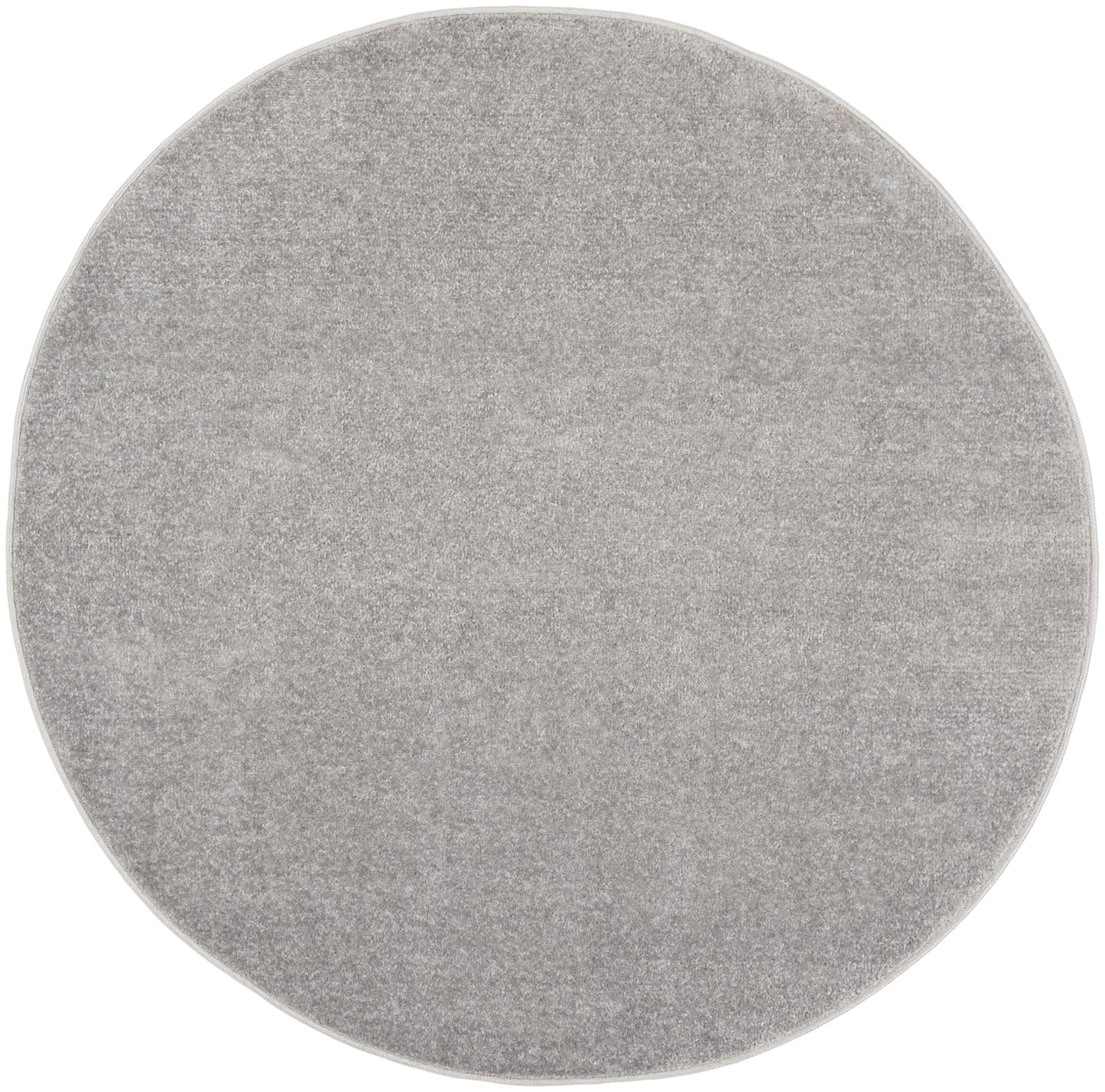 Nourison Nourison Essentials 4' x Round Silver Grey Outdoor Rug